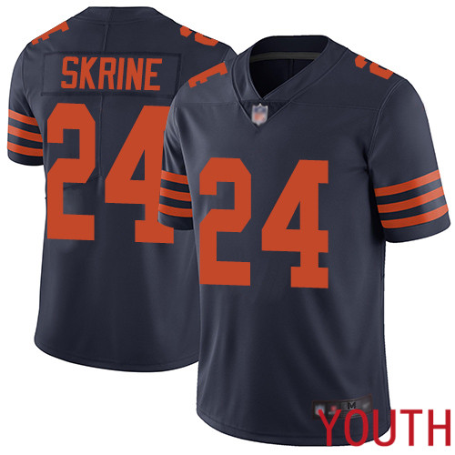Chicago Bears Limited Navy Blue Youth Buster Skrine Jersey NFL Football 24 Rush Vapor Untouchable